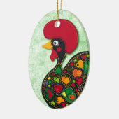 Typischer Hahn von Barcelos Keramikornament (Links)