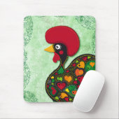 Typischer Hahn von Barcelos Mousepad (Mit Mouse)