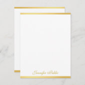 Typischer Name eines weißen Handschriftenschreiber Mitteilungskarte (Vorne/Hinten)