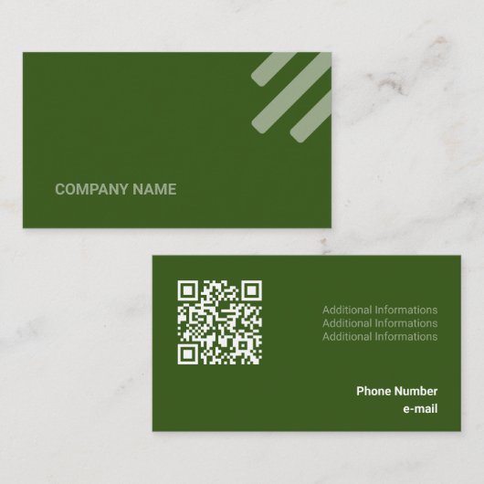 Typischer Qr-Code Visitenkarte (Vorne/Hinten)