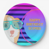 Typischer Retro-Guinea der 80er Jahre Pappteller (Vorderseite)