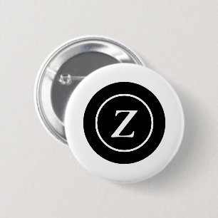 Typischer schwarzer und weißer Kreis Button