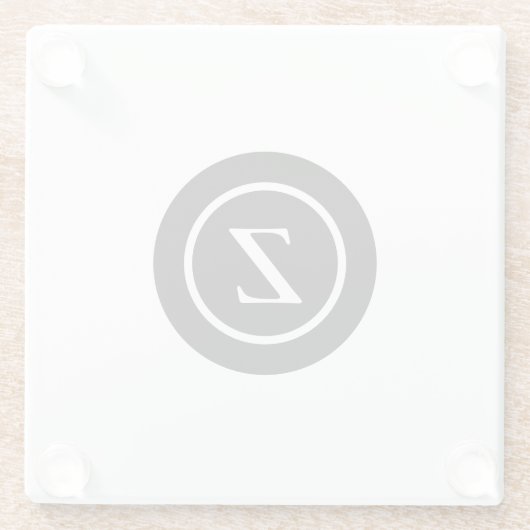 Typischer schwarzer und weißer Kreis Glasuntersetzer (Rückseite)