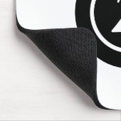 Typischer schwarzer und weißer Kreis Mousepad (Ecke)