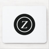 Typischer schwarzer und weißer Kreis Mousepad (Vorne)