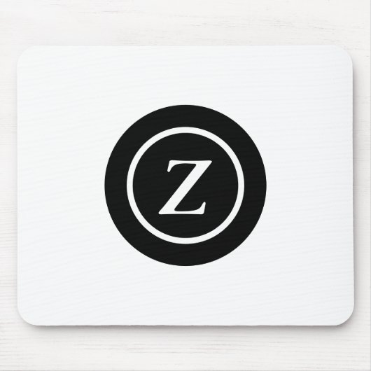 Typischer schwarzer und weißer Kreis Mousepad (Vorne)