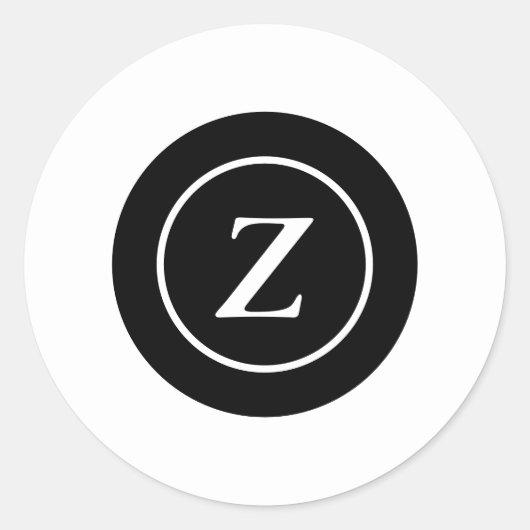 Typischer schwarzer und weißer Kreis Runder Aufkleber (Vorderseite)