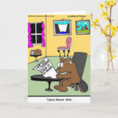 Typisches Biber-Endspiel & Testament Karte (Gelbe Blume)