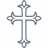 Typisches Christliches Kreuz Aufkleber (Vorderseite)