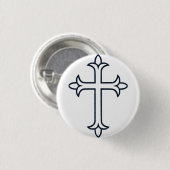 Typisches Christliches Kreuz Button (Vorne & Hinten)