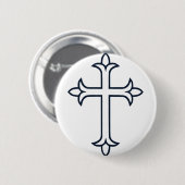 Typisches Christliches Kreuz Button (Vorne & Hinten)