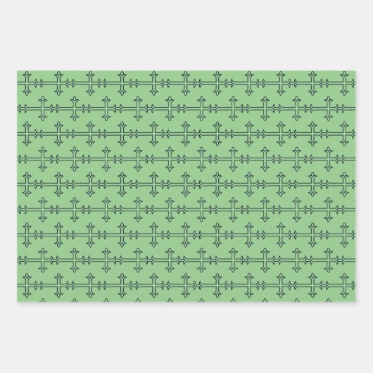 Typisches Christliches Kreuz Geschenkpapier Set (Vorderseite)