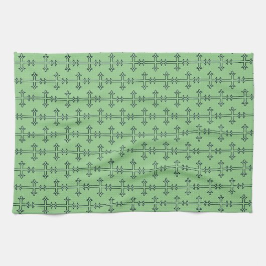 Typisches Christliches Kreuz Geschirrtuch (Horizontal)