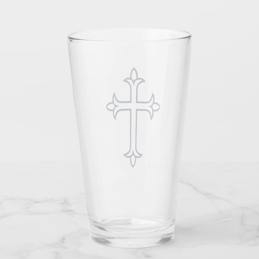 Typisches Christliches Kreuz Glas (Rückseite)