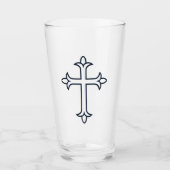 Typisches Christliches Kreuz Glas (Vorderseite)