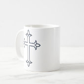 Typisches Christliches Kreuz Kaffeetasse (Vorderseite Links)