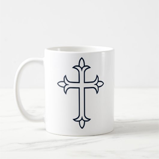Typisches Christliches Kreuz Kaffeetasse (Links)