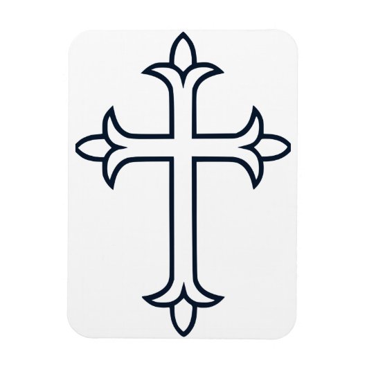 Typisches Christliches Kreuz Magnet (Vertikal)