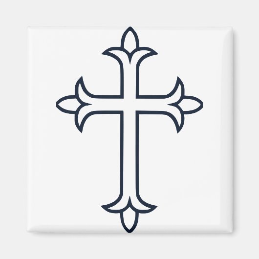 Typisches Christliches Kreuz Magnet (Vorne)
