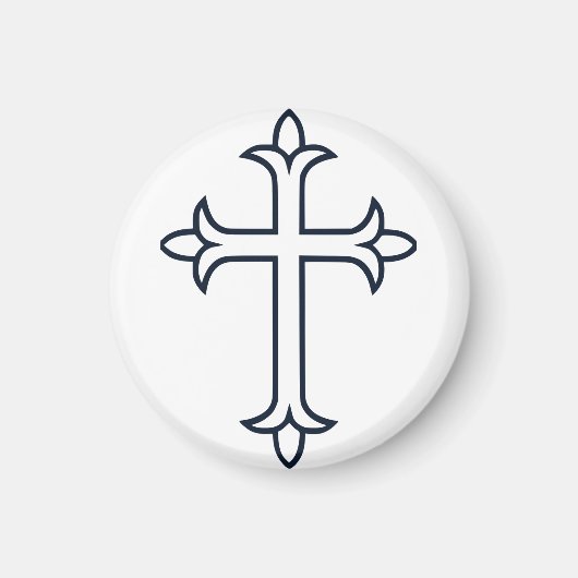 Typisches Christliches Kreuz Magnet (Vorne)