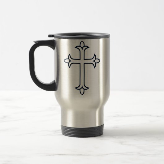 Typisches Christliches Kreuz Reisebecher (Links)