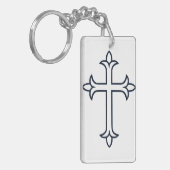 Typisches Christliches Kreuz Schlüsselanhänger (Vorderseite links)
