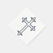 Typisches Christliches Kreuz Serviette (Ecke)