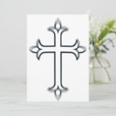Typisches lateinisches Kreuz Einladung (Stehend Vorderseite)