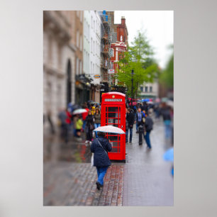 Typisches London - Vergessen Sie nicht das Schirmp Poster