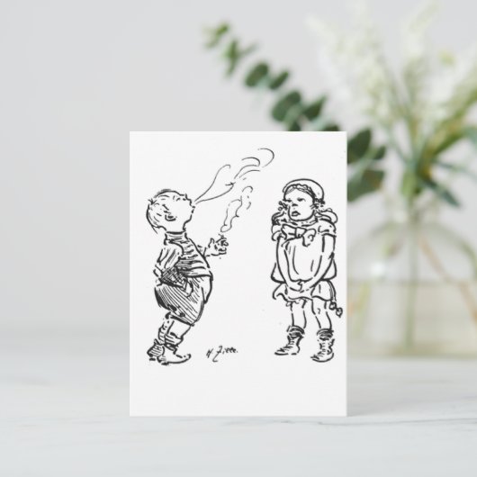 Typisches Männchen Postkarte (Stehend Vorderseite)