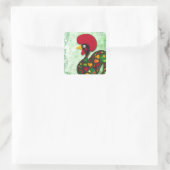 Typisches Raster von Barcelos Quadratischer Aufkleber (Tasche)