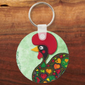 Typisches Raster von Barcelos Schlüsselanhänger (Vorderseite)