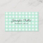 Typisches Template Elegant Mint Grün weißen Bus mo Visitenkarte (Vorderseite)