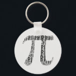 Typisches Textsymbol für schwarzes Pi | Geek Math  Schlüsselanhänger<br><div class="desc">Einzigartiges Design mit schwarzem Pi-Schriftsymbol Weißer Hintergrund mit grauen diagonalen Linien. Ideal für Studenten,  Mathematiker,  Mathematiker,  Mathematiker/Naturwissenschaftler,  Professoren,  Forscher oder für alle,  die Sie als Wissenschaftler kennenlernen,  um den Pi Day zu feiern!</div>