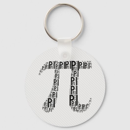 Typisches Textsymbol für schwarzes Pi | Geek Math Schlüsselanhänger (Vorderseite)