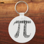 Typisches Textsymbol für schwarzes Pi | Geek Math Schlüsselanhänger (Vorderseite)