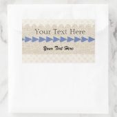 Typisches, Texturiertes Arrow-Label Rechteckiger Aufkleber (Tasche)