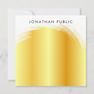 Typisierte Script Monogram Elegant Imitats Gold Te Mitteilungskarte