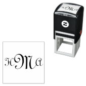 Typo Aufrechte Initialen - Selbstfarbige Briefmark Permastempel (Beispiel)