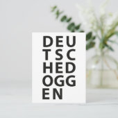 Typo: Deutsche Dogge Postkarte (Stehend Vorderseite)