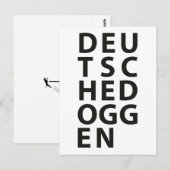 Typo: Deutsche Dogge Postkarte (Vorne/Hinten)