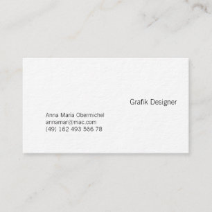 Typo für Grafik-Designer einfach Visitenkarte