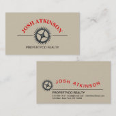 Typo-Logo Minimalistische benutzerdefinierte Vorla Visitenkarte (Vorne/Hinten)