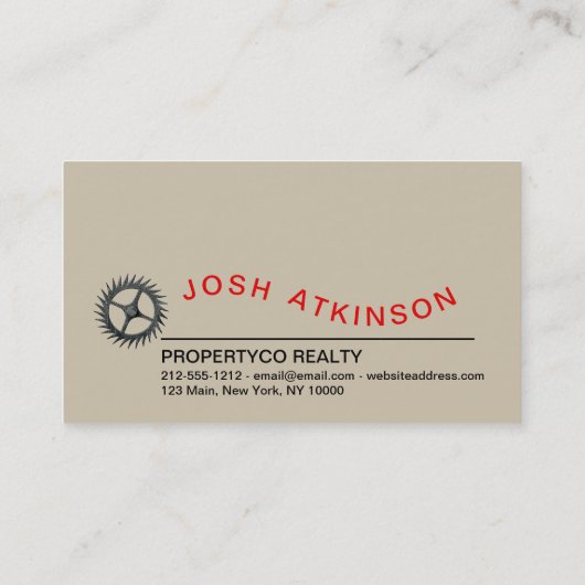 Typo-Logo Minimalistische benutzerdefinierte Vorla Visitenkarte (Rückseite)