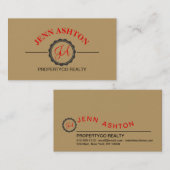 Typo-Logo Minimalistische benutzerdefinierte Vorla Visitenkarte (Vorne/Hinten)