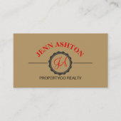 Typo-Logo Minimalistische benutzerdefinierte Vorla Visitenkarte (Vorderseite)