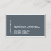 Typo und grau visitenkarte (Rückseite)