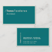 Typo und grün visitenkarte (Vorne/Hinten)