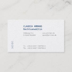 Typo Visitenkarten Visitenkarte