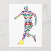 Typografic Soccer Player Postkarte (Vorderseite)